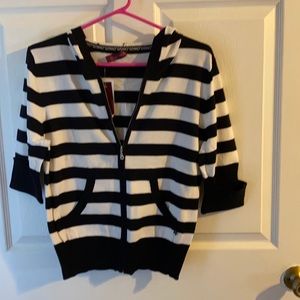 Gitano black and white striped sweater